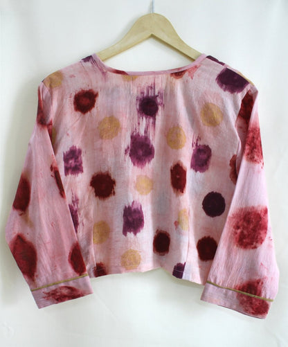 Tumm Tumm Handwoven Organic Cotton Blouse - Pink, Purple, Yellow | Verified Sustainable by Brown Living™