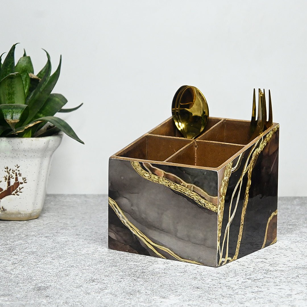 Turkish Pattern Multipurpose MDF Organizer (4 Divisions) – Kitchen Organizers by The Mohraj available on Brown Living™. Botanical . SKU: MJ00103TAV. Img 8.