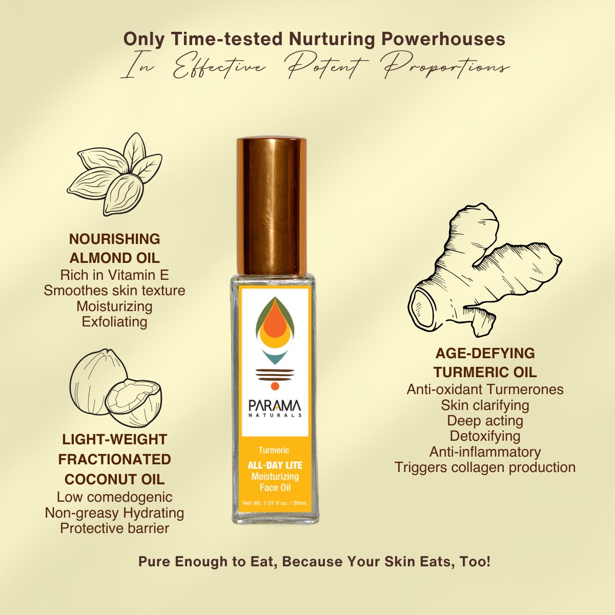 Turmeric All - Day Lite Moisturizing Face Oil for Radiant Glow | Verified Sustainable by Brown Living™