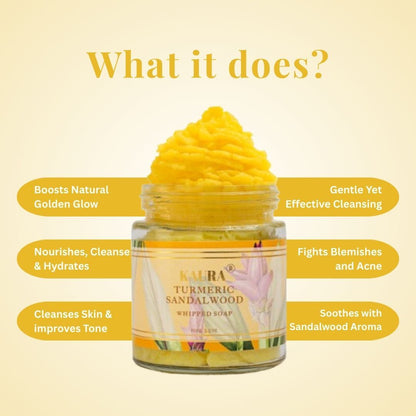 Turmeric Exfoliating Duo (Whipped Soap + Scrub) for Radiant Skin – Body Scrub by Kaura available on Brown Living™. . SKU: BL - KI - 067. Img 3.