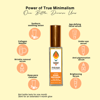 Turmeric Intense Moisturizing Face Serum for Extra Dry Skin - 30ml | Verified Sustainable by Brown Living™