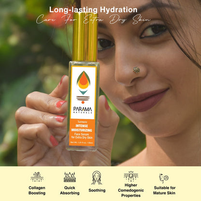 Turmeric Intense Moisturizing Face Serum for Extra Dry Skin - 30ml | Verified Sustainable by Brown Living™