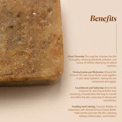 Turmeric Soap Bar- 110g – Body Soap on Brown Living™. SKU: TB-01. Img 3.
