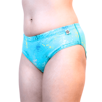 Turquoise Bikini Bottom – Womens Accessories on Brown Living™. SKU: 008Triangle - BikiniTorqSpltrAOPXS. Img 3.