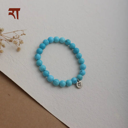 Turquoise Bracelet | Handmade Spiritual Healing Jewelry – Womens Bracelets on Brown Living™. SKU: RA-BR-TQ-01. Img 2.