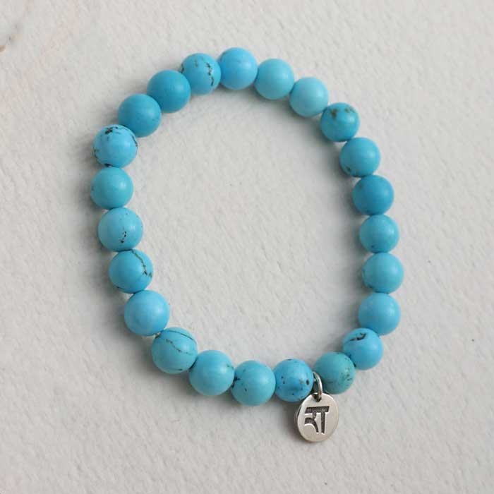 Turquoise Bracelet | Handmade Spiritual Healing Jewelry – Womens Bracelets on Brown Living™. SKU: RA-BR-TQ-01. Img 4.