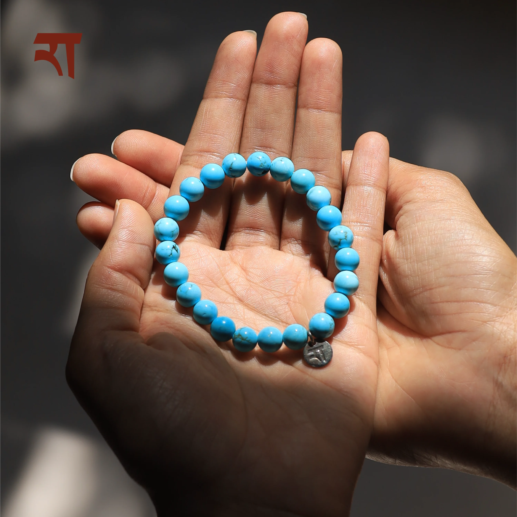 Turquoise Bracelet | Handmade Spiritual Healing Jewelry – Womens Bracelets on Brown Living™. SKU: RA-BR-TQ-01. Img 1.