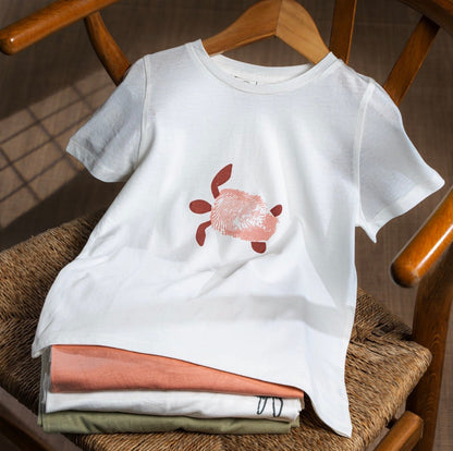 Turtle by Human Nature Kids Unisex Organic Cotton T-shirt | White | Verified Sustainable by Brown Living™