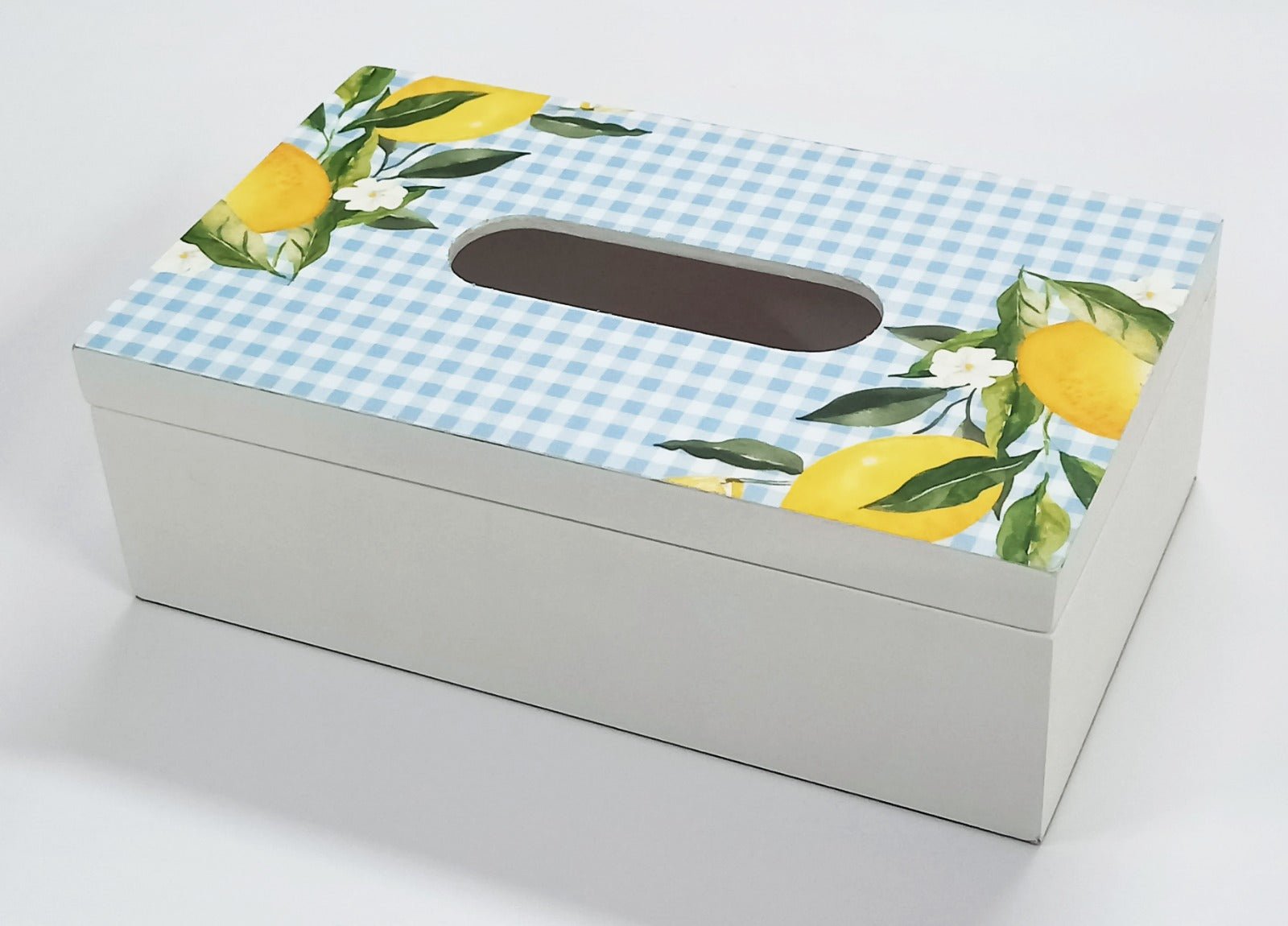 Tuscan Citrus Tissue Box Vibrant Decorative Tissue Holder – Home Decor on Brown Living™. SKU: TLD-BL-12. Img 1.