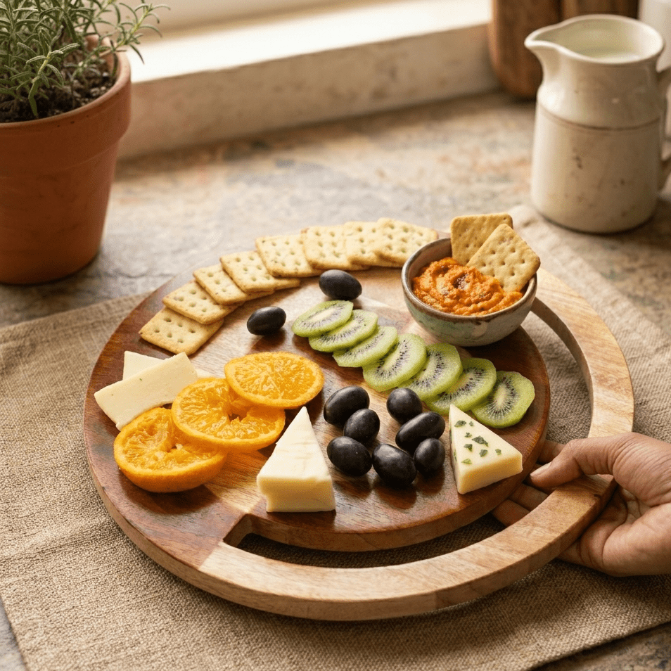 Two - Hued Cheese Platter – Trays & Platters on Brown Living™. SKU: CP0201. Img 1.