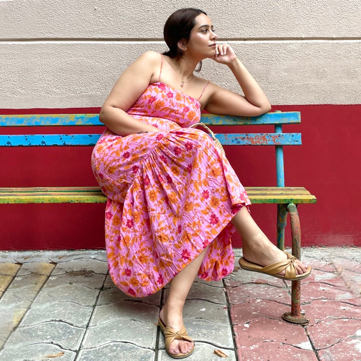 Twyla Dress – Cotton Midi Dress for Women – Womens Dress by erna available on Brown Living™. Xs . SKU: ER - TWYLA - DRS - XS - 001. Img 2.