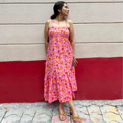 Twyla Dress – Cotton Midi Dress for Women – Womens Dress by erna available on Brown Living™. Xs . SKU: ER - TWYLA - DRS - XS - 001. Img 1.