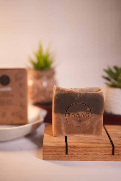 Ubtan Cold Processed Soap – Natural Glow & Skin Brightening Bar – Soap on Brown Living™. SKU: BGCPS000004. Img 1.