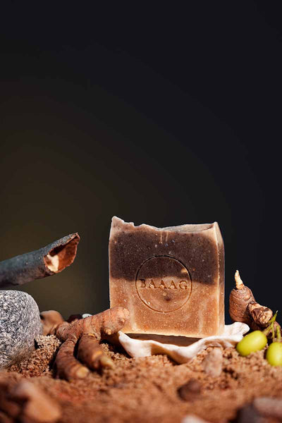 Ubtan Cold Processed Soap – Natural Glow & Skin Brightening Bar – Soap on Brown Living™. SKU: BGCPS000004. Img 2.