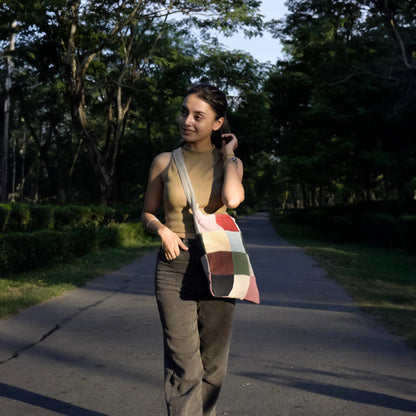 Ukiyo Crossbody Tote | Sustainable Everyday Tote Bag | Minimal Utility – Womens Handbag on Brown Living™. SKU: OGSBGUKMIX. Img 7.