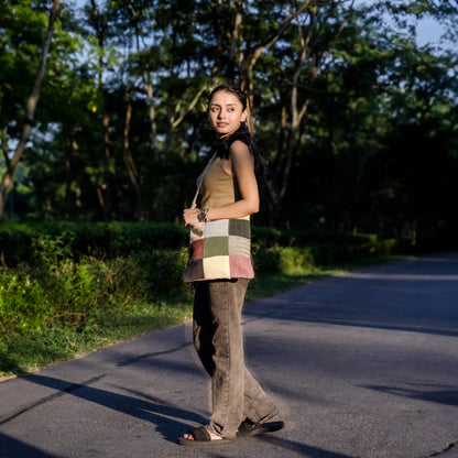 Ukiyo Crossbody Tote | Sustainable Everyday Tote Bag | Minimal Utility – Womens Handbag on Brown Living™. SKU: OGSBGUKMIX. Img 15.