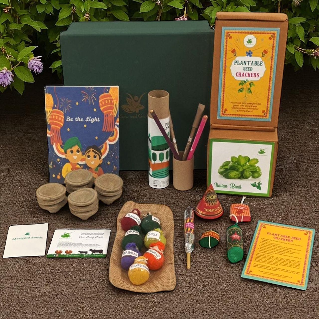 Ultimate MegaBox: Plantable Crackers + Grow Kit + Plantable Stationary – Gift Hampers on Brown Living™. SKU: DW - 01. Img 1.