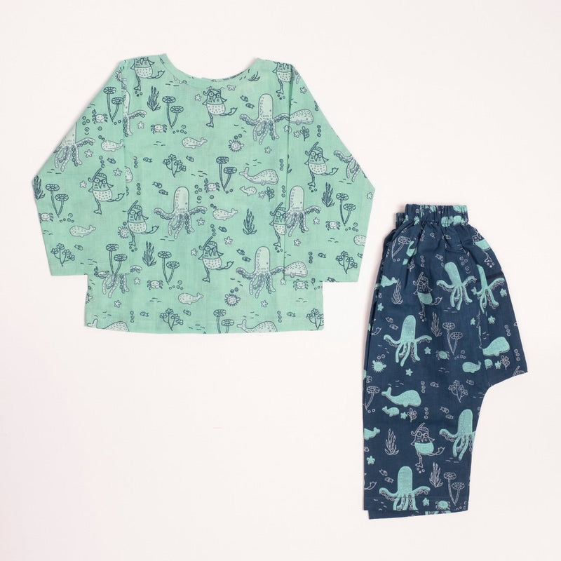 Under The Sea- Infant Cotton Pyjama Set | Verified Sustainable Kids Pajamas on Brown Living™