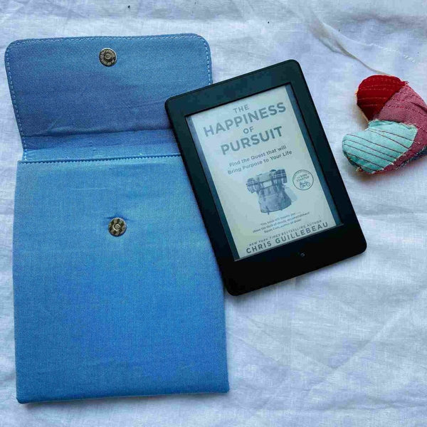 Unique Kindle Sleeve- Light Blue- printed- Fits all Kindle