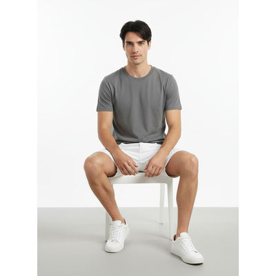 Unisex Natural Dye Solid Tee Dark Grey Cotton T-Shirt – Womens T-Shirt on Brown Living™. SKU: UTP-N25101-S-DKGY. Img 10.