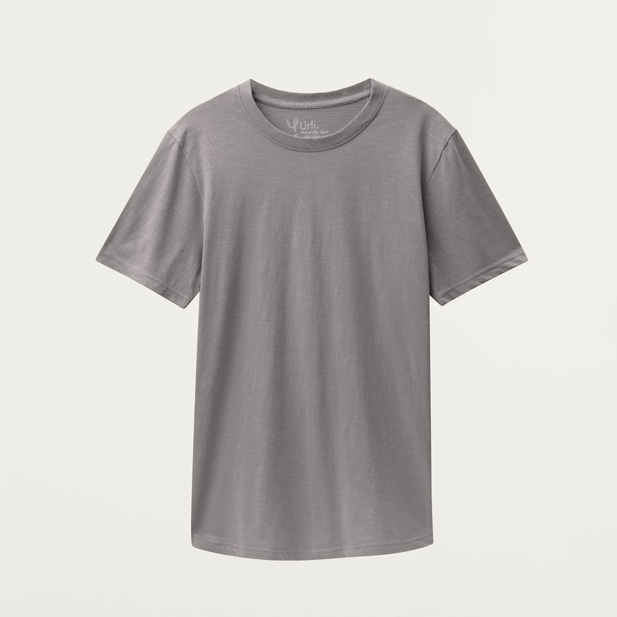 Unisex Natural Dye Solid Tee Dark Grey Cotton T-Shirt – Mens T-Shirt on Brown Living™. SKU: UTP-N25101-S-DKGY. Img 7.