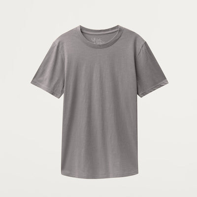 Unisex Natural Dye Solid Tee Dark Grey Cotton T-Shirt – Mens T-Shirt on Brown Living™. SKU: UTP-N25101-S-DKGY. Img 7.