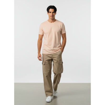 Unisex Natural Dye Solid Tee Peach Cotton T-Shirt – Womens T-Shirt on Brown Living™. SKU: UTP-N25101-S-PCH. Img 9.