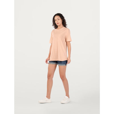 Unisex Natural Dye Solid Tee Peach Cotton T-Shirt – Mens T-Shirt on Brown Living™. SKU: UTP-N25101-S-PCH. Img 2.