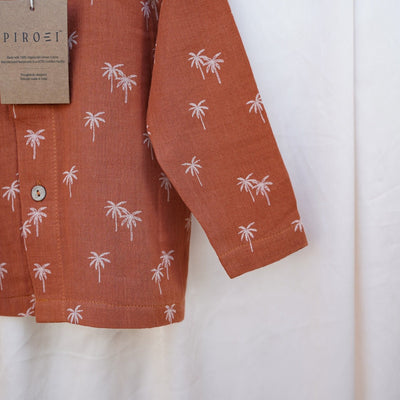 Unisex Organic Muslin Nightwear | Soft Sleepwear – Kids Nightwear on Brown Living™. SKU: SG-04-0001_6-12NCD. Img 2.