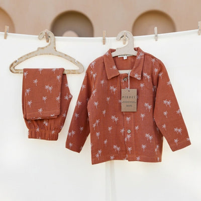 Unisex Organic Muslin Nightwear | Soft Sleepwear – Kids Nightwear on Brown Living™. SKU: SG-04-0001_6-12NCD. Img 4.