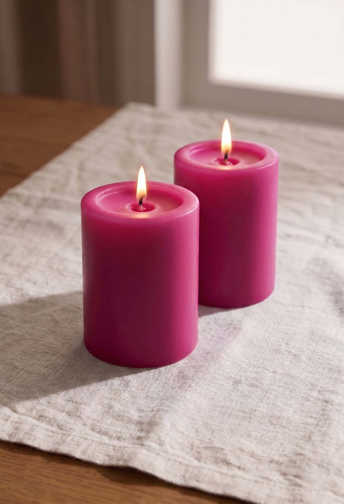 Unscented Pillar Candle Set | Decorative Home Candles – Outdoor Candles on Brown Living™. SKU: IVRPCSP. Img 5.