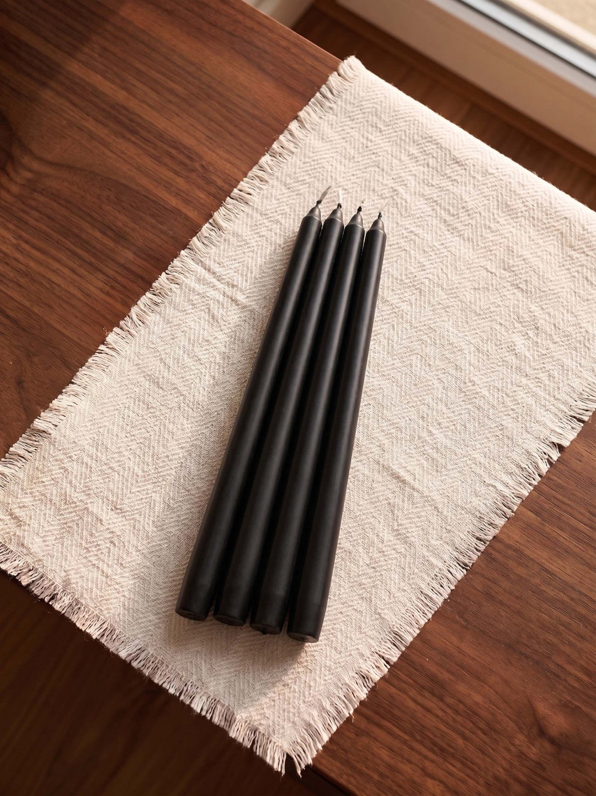 Unscented Taper Candle Set | Elegant Dinner Candles – Candles & Fragrances on Brown Living™. SKU: USTCSBL4. Img 6.