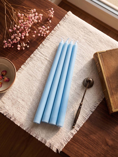 Unscented Taper Candle Set | Elegant Dinner Candles – Candles & Fragrances on Brown Living™. SKU: USTCSBU4. Img 3.