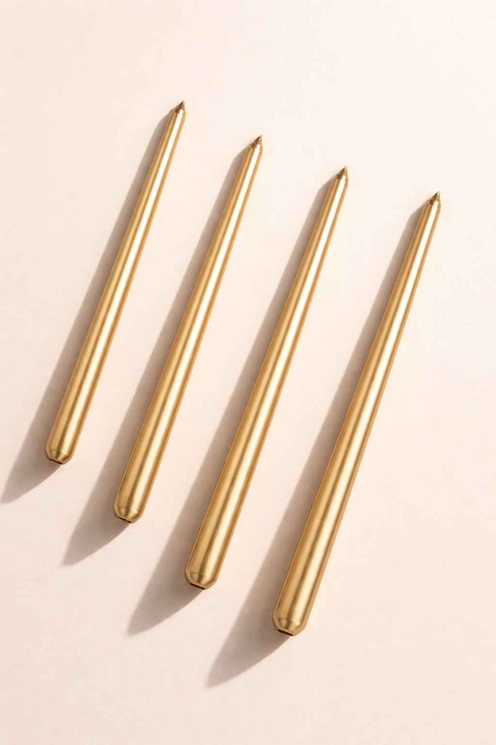 Unscented Taper Candles Set Of 4 Elegant Dinner Candles – Candles & Fragrances on Brown Living™. SKU: GTCS. Img 2.