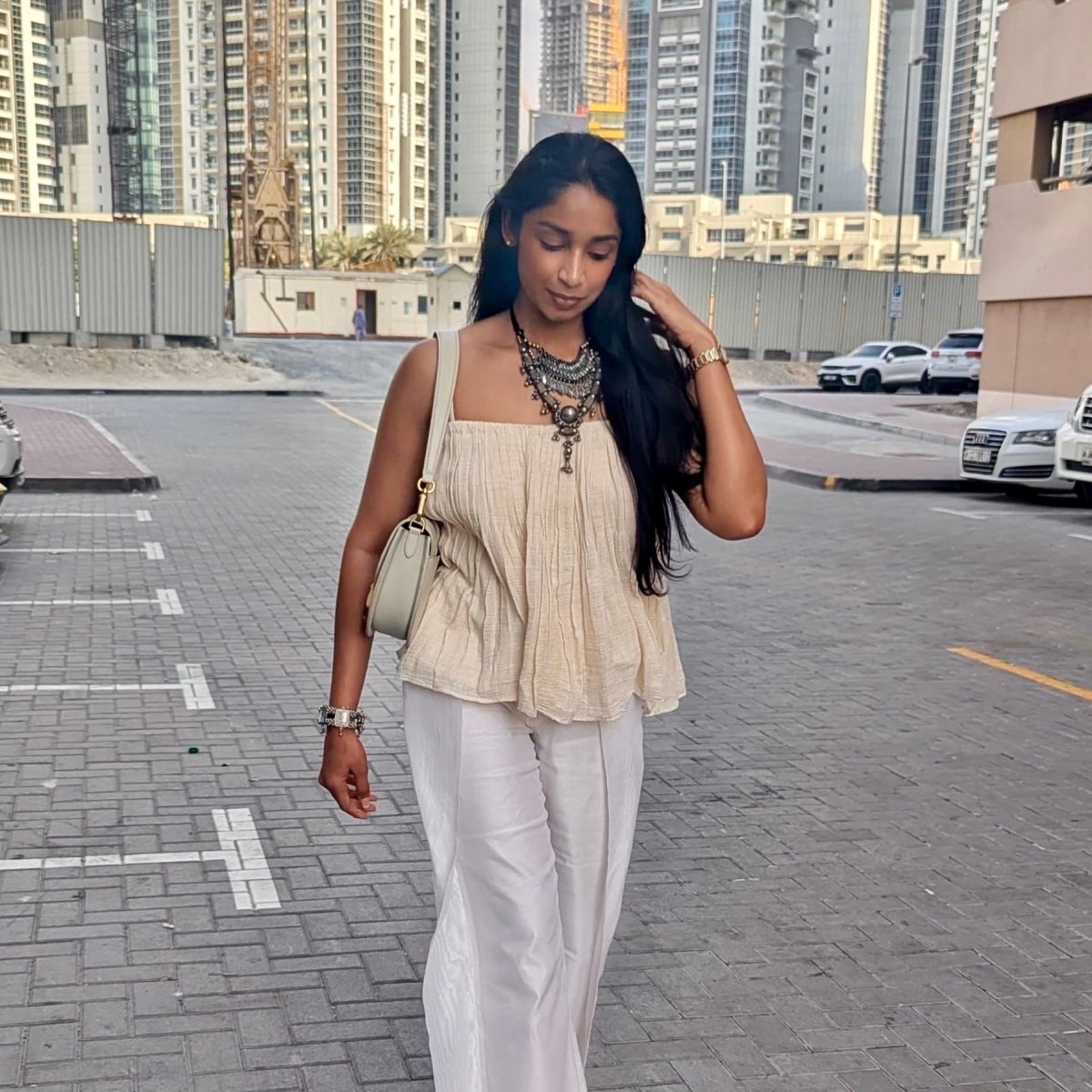 Unscripted - The Gathered Peplum Top – Womens Top by vēva available on Brown Living™. Xs . SKU: V - V - TM - 080. Img 3.