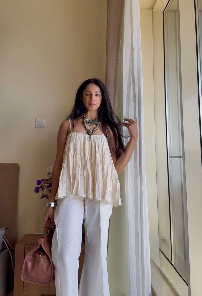 Unscripted - The Gathered Peplum Top – Womens Top by vēva available on Brown Living™. Xs . SKU: V - V - TM - 080. Img 4.