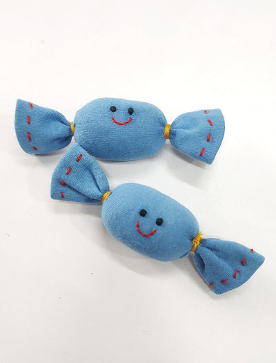 Upcycled Blue Candy Brooch – Womens Accessories on Brown Living™. SKU: 0100BroochCANDYBLUES. Img 2.