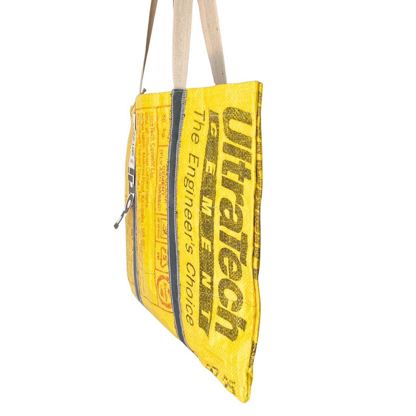 Upcycled Cement Sack Tote Bag | Durable Eco - Friendly Carry Bag – Tote Bags on Brown Living™. SKU: Totebag. Img 2.