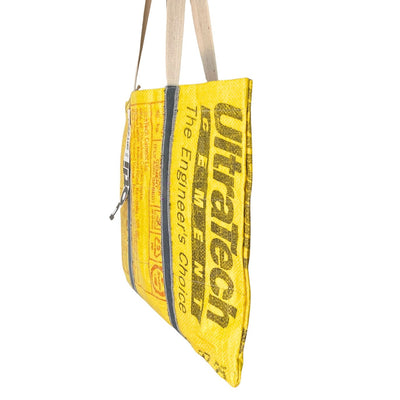 Upcycled Cement Sack Tote Bag | Durable Eco - Friendly Carry Bag – Tote Bags on Brown Living™. SKU: Totebag. Img 2.