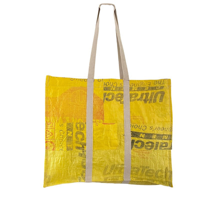 Upcycled Cement Tote Bag | Recycled Cement Sack Tote – Tote Bag on Brown Living™. SKU: MAR123. Img 1.