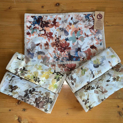 Upcycled Cloth Handwoven Table Mats – Set of 10 – Table Linens on Brown Living™. SKU: BL-IA-5. Img 6.