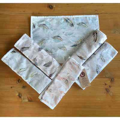 Upcycled Cloth Handwoven Table Mats – Set of 10 – Table Linens on Brown Living™. SKU: BL-IA-TM_1. Img 2.