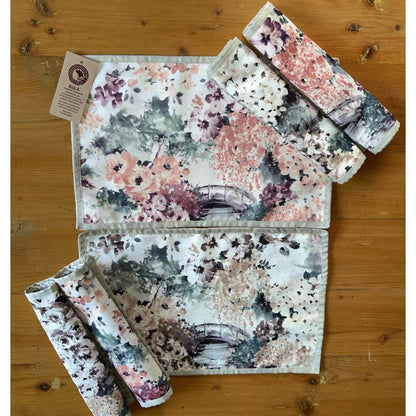 Upcycled Cloth Handwoven Table Mats – Set of 10 – Table Linens on Brown Living™. SKU: BL-IA-TM. Img 1.