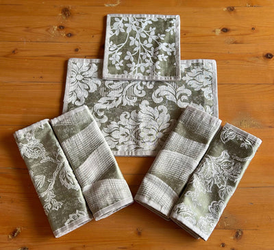 Upcycled Cloth Handwoven Table Mats – Set of 6 – Table Linens on Brown Living™. SKU: BL-IA-3. Img 14.