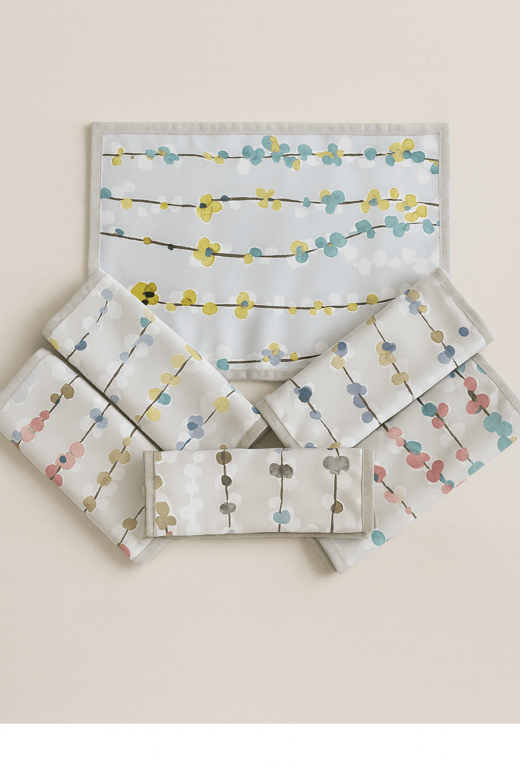 Upcycled Cloth Handwoven Table Mats – Set of 6 – Table Linens on Brown Living™. SKU: BL-IA-3. Img 2.