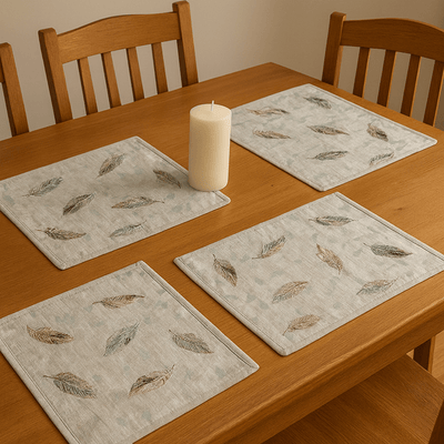 Upcycled Cloth Handwoven Table Mats – Set of 6 – Table Linens on Brown Living™. SKU: BL-IA-TM_1. Img 3.