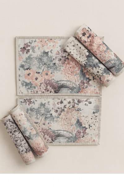 Upcycled Cloth Handwoven Table Mats – Set of 6 – Table Linens on Brown Living™. SKU: BL-IA-TM. Img 3.