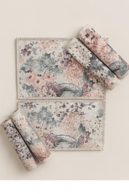 Upcycled Cloth Handwoven Table Mats – Set of 6 – Table Linens on Brown Living™. SKU: BL-IA-TM. Img 3.