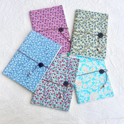 Upcycled Cloth Journal | Handmade, Sustainable Stationery – Notebooks & Notepads on Brown Living™. SKU: 020016012019. Img 1.