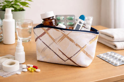 Upcycled Cloth Pouch Eco Friendly Multipurpose Organizer – Womens Accessories on Brown Living™. SKU: BL-IRAART-044. Img 5.
